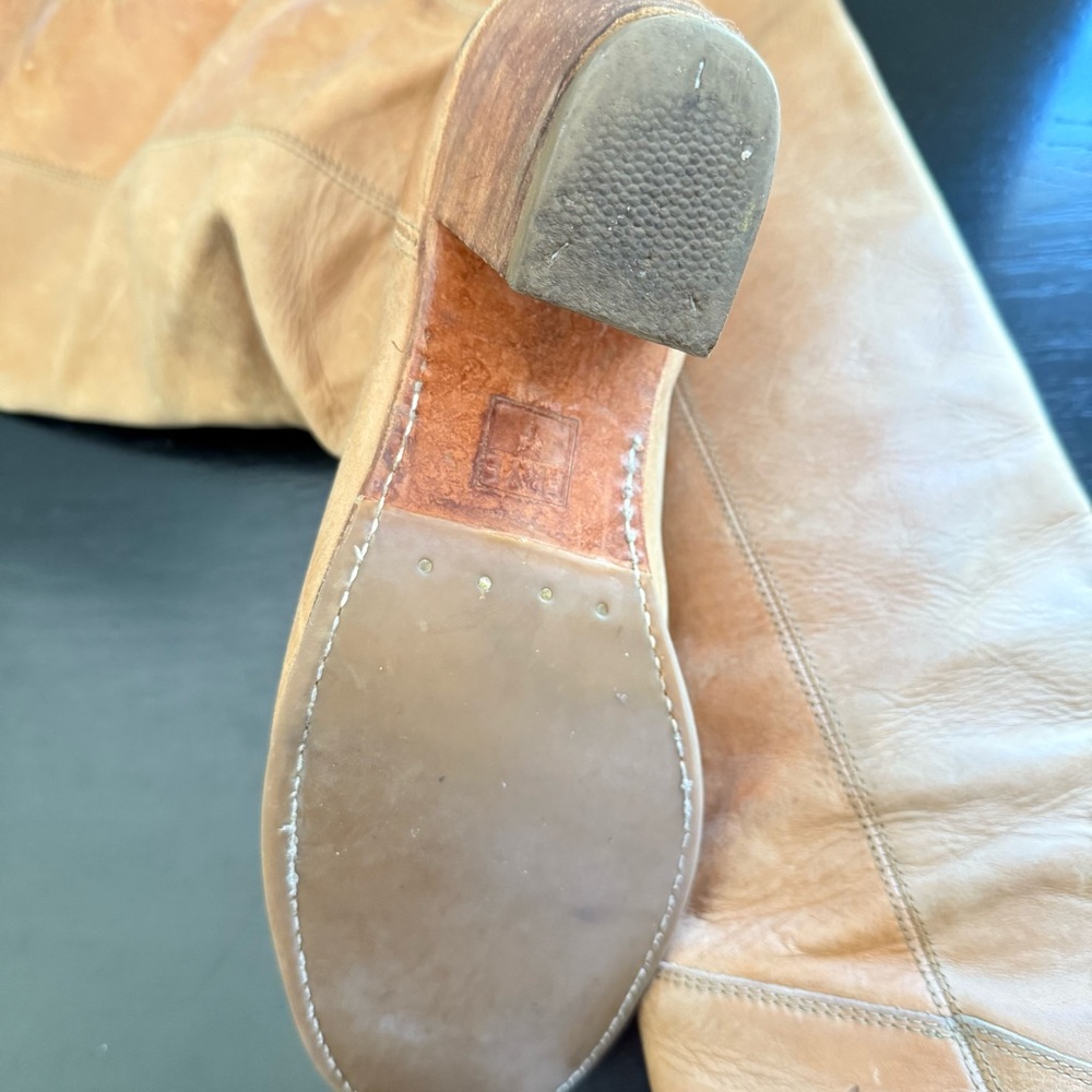 Frye Tan Leather Knee-High Boots - Picture 8 of 10
